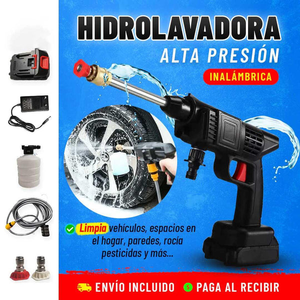 HIDROLAVADORA PORTATIL + ACCESORIOS + 2 BATERÍAS DE REGALO - CIERRE DE LA TIENDA